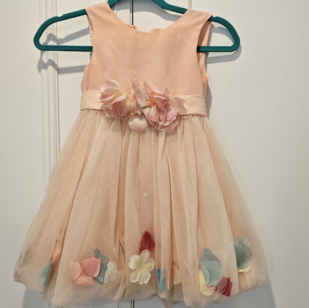 Girls Peach formal dress